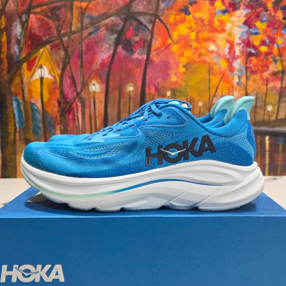 Hoka One M Clifton 10 Skyward Blue Size 12 2E Wide Men's 1162032 HSK Running - Picture 2 of 11